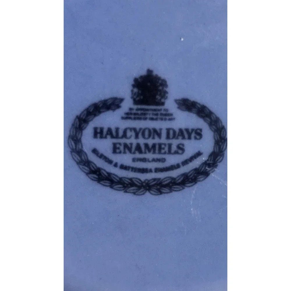 Halcyon Days Enamels trinket box floral 
